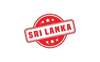 sri lanka sello caucho con grunge estilo en blanco antecedentes vector