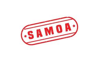 SAMOA stamp rubber with grunge style on white background vector