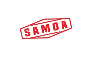 SAMOA stamp rubber with grunge style on white background vector