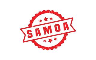 SAMOA stamp rubber with grunge style on white background vector