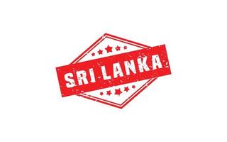 sri lanka sello caucho con grunge estilo en blanco antecedentes vector