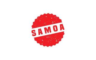 SAMOA stamp rubber with grunge style on white background vector