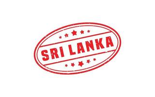 sri lanka sello caucho con grunge estilo en blanco antecedentes vector