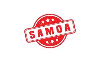 SAMOA stamp rubber with grunge style on white background vector