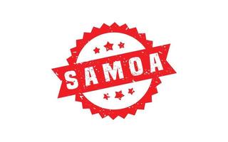 SAMOA stamp rubber with grunge style on white background vector