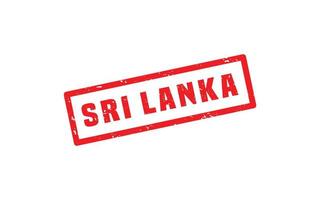 sri lanka sello caucho con grunge estilo en blanco antecedentes vector