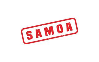 SAMOA stamp rubber with grunge style on white background vector