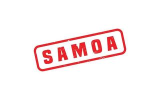 SAMOA stamp rubber with grunge style on white background vector