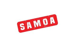 SAMOA stamp rubber with grunge style on white background vector