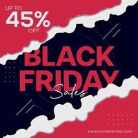 Colored black friday poster with special offers Vector