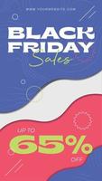 Vertical colored black friday sale poster Vector