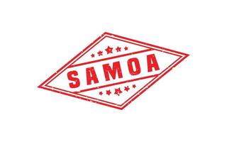 SAMOA stamp rubber with grunge style on white background vector