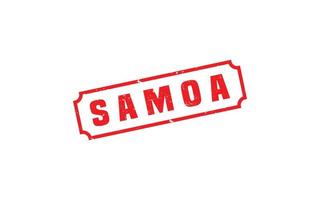 SAMOA stamp rubber with grunge style on white background vector