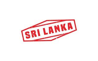 sri lanka sello caucho con grunge estilo en blanco antecedentes vector