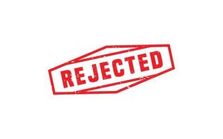 REJECTED stamp rubber with grunge style on white background. vector