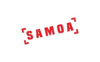 SAMOA stamp rubber with grunge style on white background vector