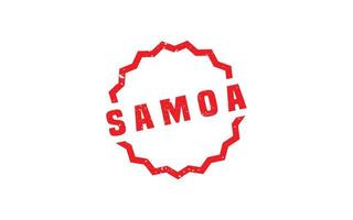 SAMOA stamp rubber with grunge style on white background vector