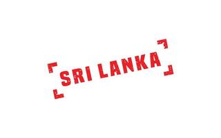 SRI LANKA stamp rubber with grunge style on white background vector
