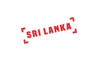 sri lanka sello caucho con grunge estilo en blanco antecedentes vector