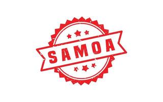 SAMOA stamp rubber with grunge style on white background vector