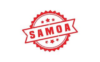 SAMOA stamp rubber with grunge style on white background vector