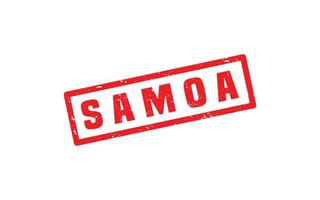 SAMOA stamp rubber with grunge style on white background vector