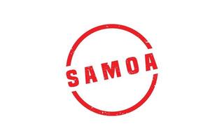 SAMOA stamp rubber with grunge style on white background vector