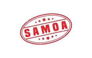 SAMOA stamp rubber with grunge style on white background vector