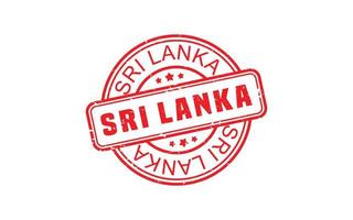 sri lanka sello caucho con grunge estilo en blanco antecedentes vector