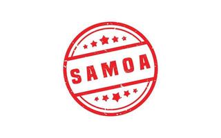 SAMOA stamp rubber with grunge style on white background vector