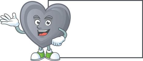 Grey love cartoon character style vector