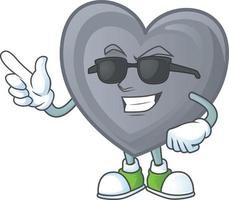 Grey love cartoon character style vector