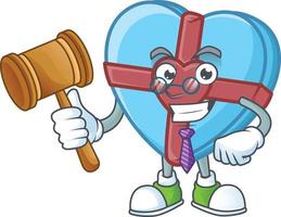 Love gift blue cartoon character style vector