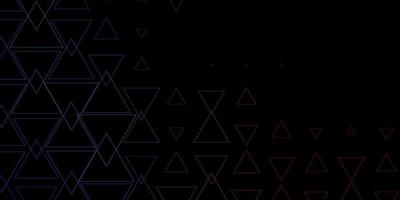 Dark Blue, Red vector background with polygonal style.