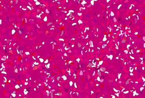 Light purple, pink vector pattern with chaotic shapes.