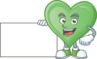 Green love cartoon character style vector