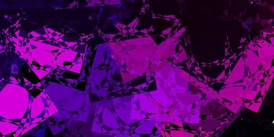 Dark Purple vector background with polygonal forms.