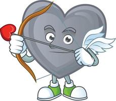 Grey love cartoon character style vector