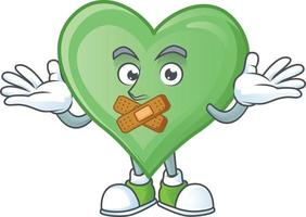 Green love cartoon character style vector