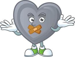 Grey love cartoon character style vector