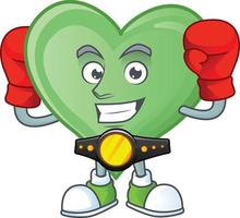 Green love cartoon character style vector