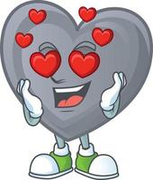 Grey love cartoon character style vector