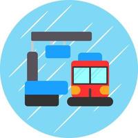 Train Platform Vector Icon Design