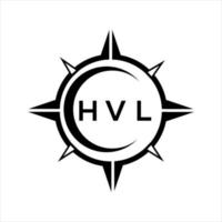 hvl resumen tecnología circulo ajuste logo diseño en blanco antecedentes. hvl creativo iniciales letra logo. vector