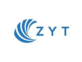 ZYT letter logo design on white background. ZYT creative circle letter logo concept. ZYT letter design. vector
