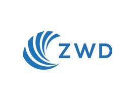 ZWD letter logo design on white background. ZWD creative circle letter logo concept. ZWD letter design. vector