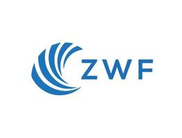 zwf letra logo diseño en blanco antecedentes. zwf creativo circulo letra logo concepto. zwf letra diseño. vector