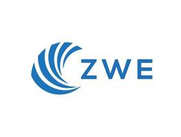ZWE letter logo design on white background. ZWE creative circle letter logo concept. ZWE letter design. vector