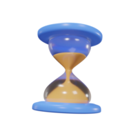 hourglass isolated for business with minimal style 3d rendering. png