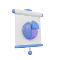 presentation pie chart for business with minimal style 3d rendering. png